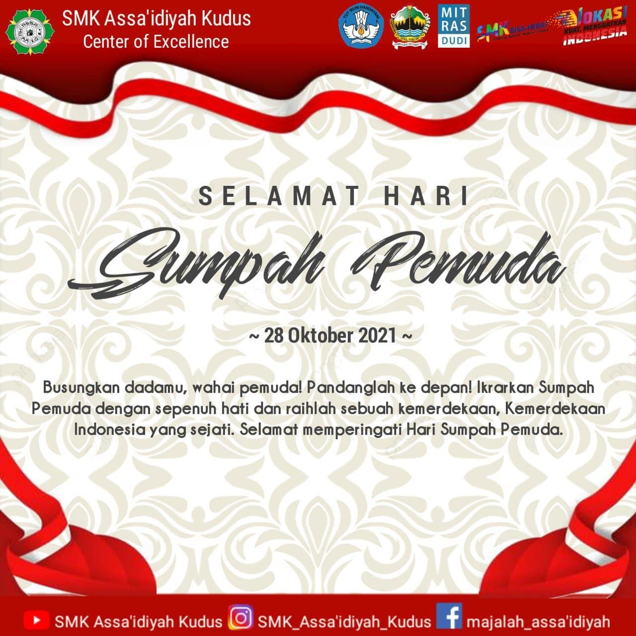 SELAMAT HARI SUMPAH PEMUDA 28 OKTOBER 2021